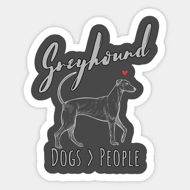 Greyhound - Dogs > People Sticker by JKA